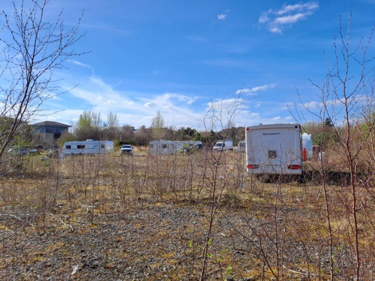 encampment at retail park