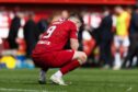Aberdeen's Kevin Nisbet summed up the feeling of the Dons team following their 2-2 draw with Rangers. Image: SNS.