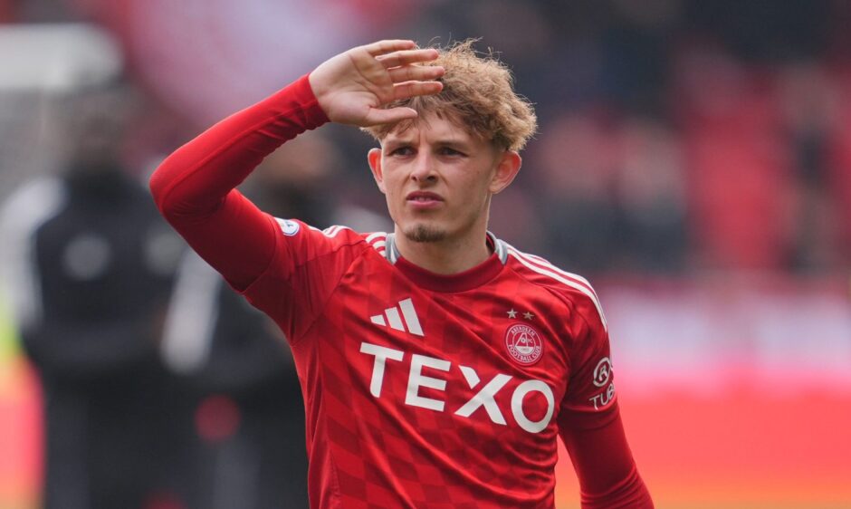 Aberdeen's Leighton Clarkson during the 1-0 win against Hibs at Pittodrie. Image:: SNS