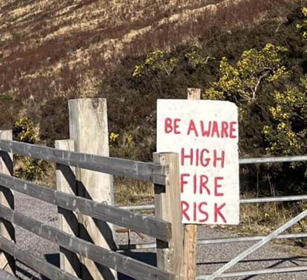 Be aware high fire risk