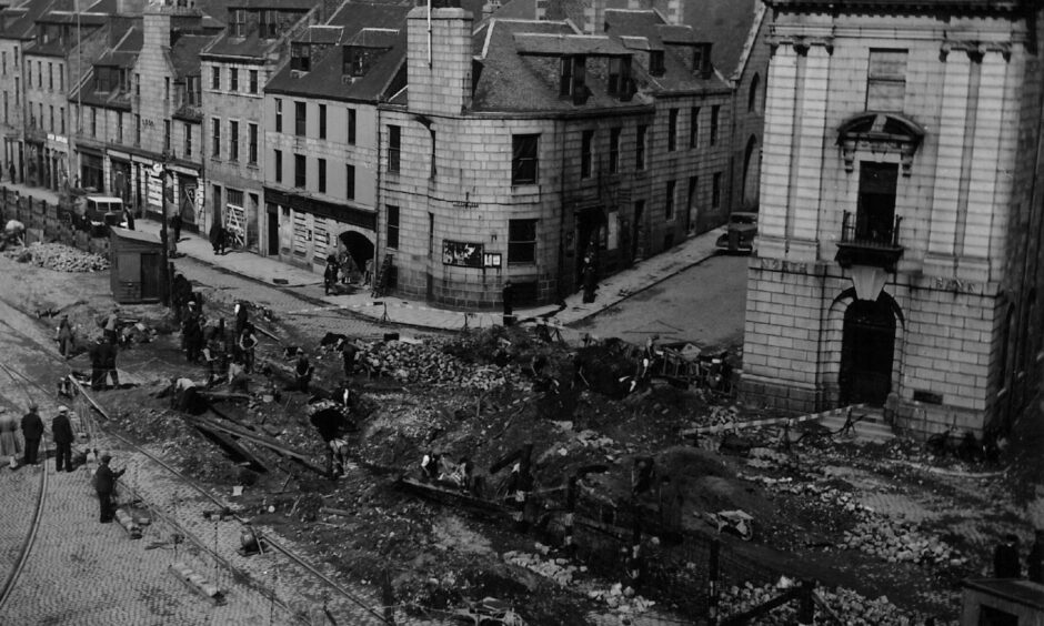 The Regent Bridge Bar was involved in a close miss after a Luftwaffe bomb exploded just outside its front door in 1941. Image: Aberdeen City and Aberdeenshire Archives