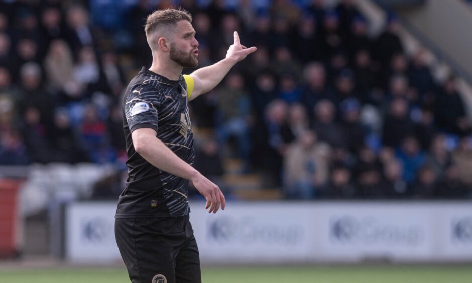 Inverness Caledonian Thistle captain Danny Devine during his team's SPFL League One game at Cove Rangers' Balmoral Stadium on April 5, 2025.