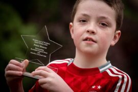 Bridge of Don family celebrate Dons fan Fraser Duncan’s kindness award for helping his grandad
