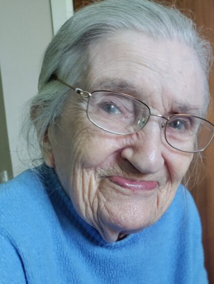 Pensioner Barbara Coull pictured in a light blue jumper. 
