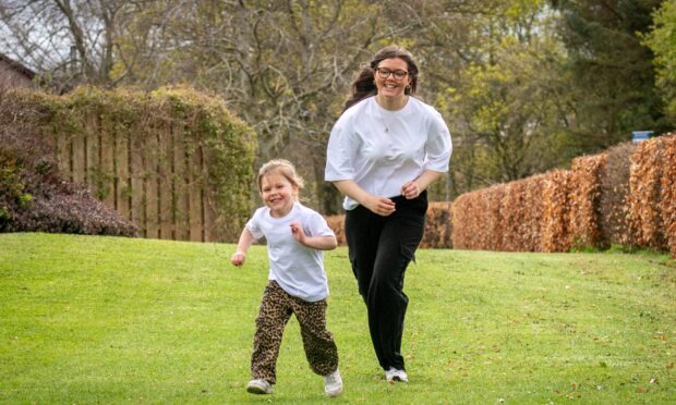 Brownie leader Grace Campbell is a local hero in Stonehaven and Auchenblae. Pictured here with her little cousin Sadie Smith. Image: Kath Flannery/DC Thomson