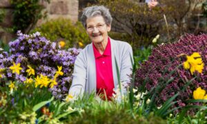 Evelyn Wood, Beechgrove Garden Agony Aunt and Highland dancing seamstress, is taking part in this year's Courage on the Catwalk after spending time in the Anchor Unit. Image: Kami Thomson/DC Thomson