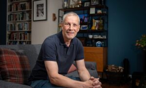 Gareth Dunnett at home in Aberdeen as he continues his recovery from prostate cancer. Image: Kami Thomson/DC Thomson
