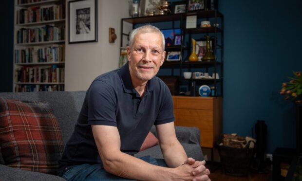 Gareth Dunnett at home in Aberdeen as he continues his recovery from prostate cancer. Image: Kami Thomson/DC Thomson