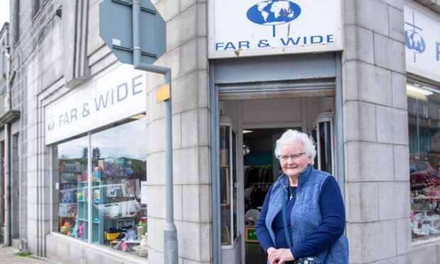 Though her charity shop work, Barbara Maclean of Stonehaven is a local and international hero. Image: Kami Thomson/DC Thomson