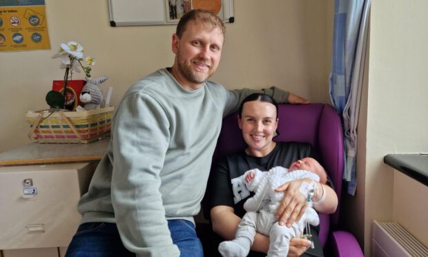 Jacqui and Brian said the experience was "happy and positive". Image: NHS Grampian