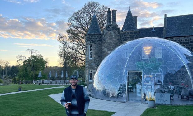 Josh "dined in luxury" while on his Easter getaway to Aberdeenshire. Image: Meldrum House Country Hotel