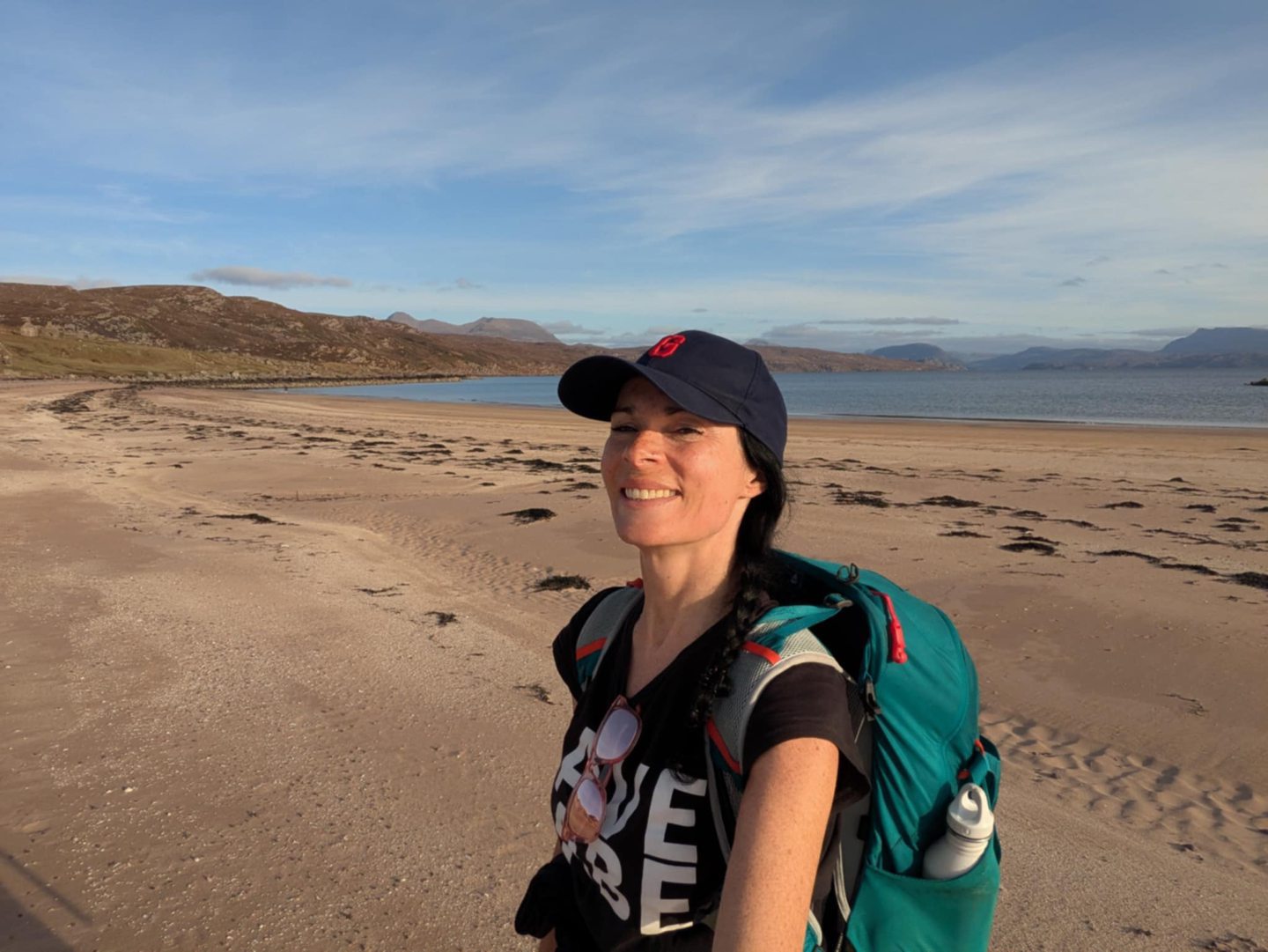 Gayle on Red Point beach. 