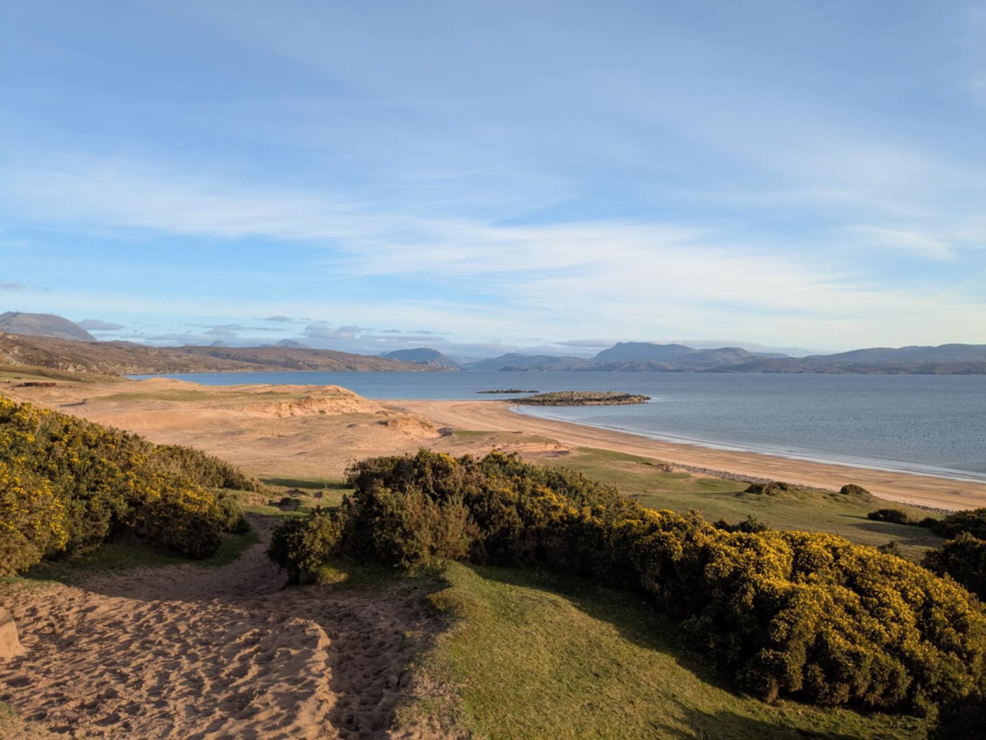 Looking down to the Red Point beaches. 