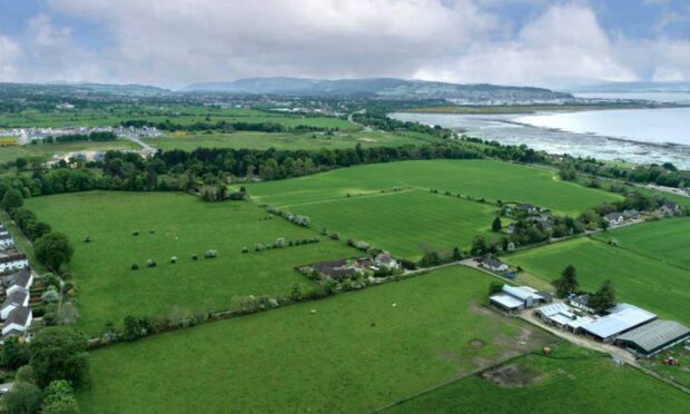 Aerial view of development site.