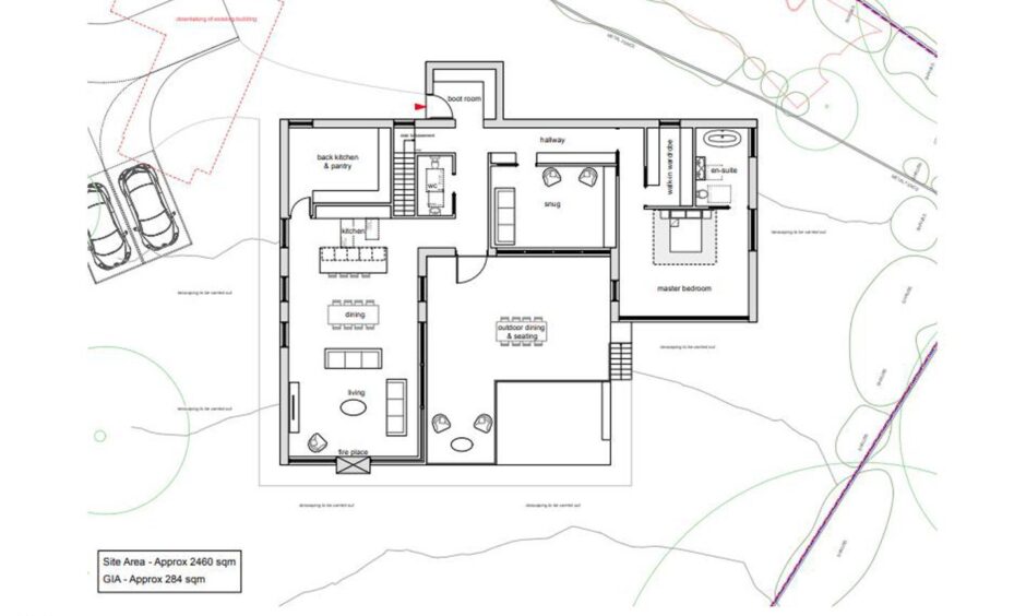 Ground floor plans for the Rubislaw home. Image: Brown and Brown