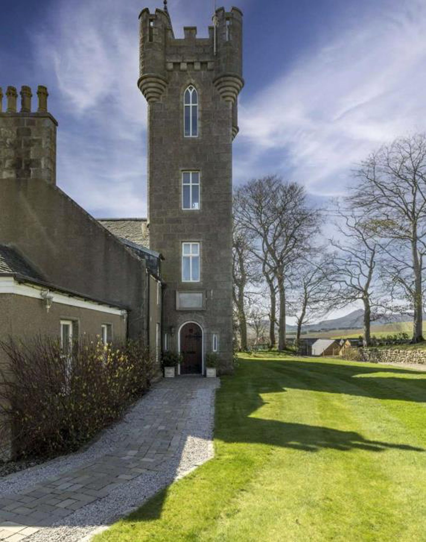Tower at Harlaw House in Aberdeenshire