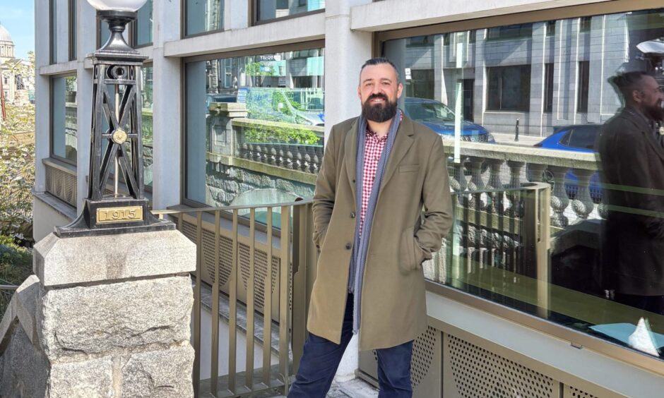 Owner Stuart Ross outside his new UTG venture Wild Goose. Image: Mearns and Gill