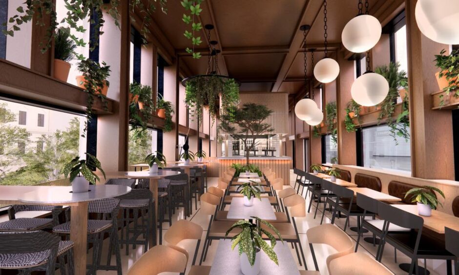 The new brunch bar will span two floors. Image: Mearns and Gills