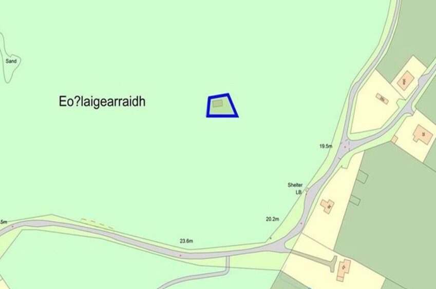 Location of land on map