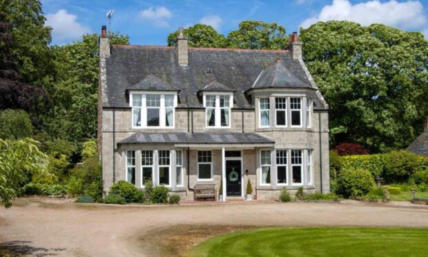 Byth House is one of the three homes on the estate. Image: Savills.