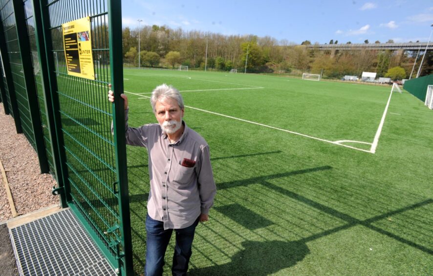 Douglas Samways at all-weather pitch