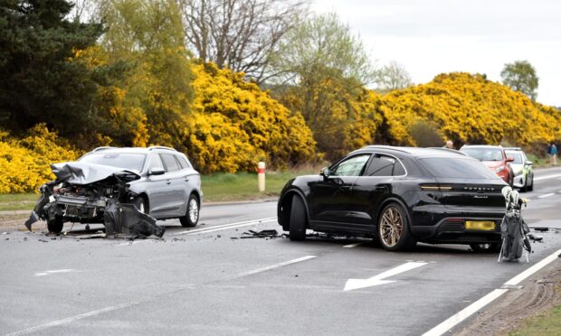 Two cars involved in crash on A9