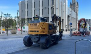 Aberdeen Market trench works on Broad Street. Image: Ben Hendry/DC Thomson