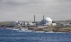 View of Dounreay Nuclear Plant overlooking the water.