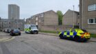 Police were in attendance at Farmers Hall. Image: DC Thomson