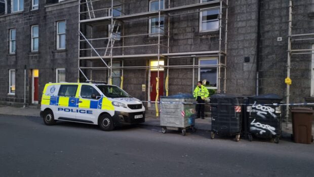 The flats have been sealed off. Image: DC Thomson