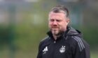 Aberdeen boss Jimmy Theiln during a training session at Cormack Park ahead of the trip to St Mirren.