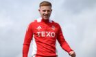 Gavin Molloy during an Aberdeen training session at Cormack Park. Image: SNS.
