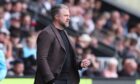 Aberdeen manager Jimmy Thelin during the 1-0 Premiership loss at St Mirren.