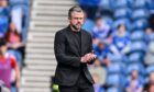 Aberdeen manager Jimmy Thelin during the 4-0 loss to Rangers at Ibrox.