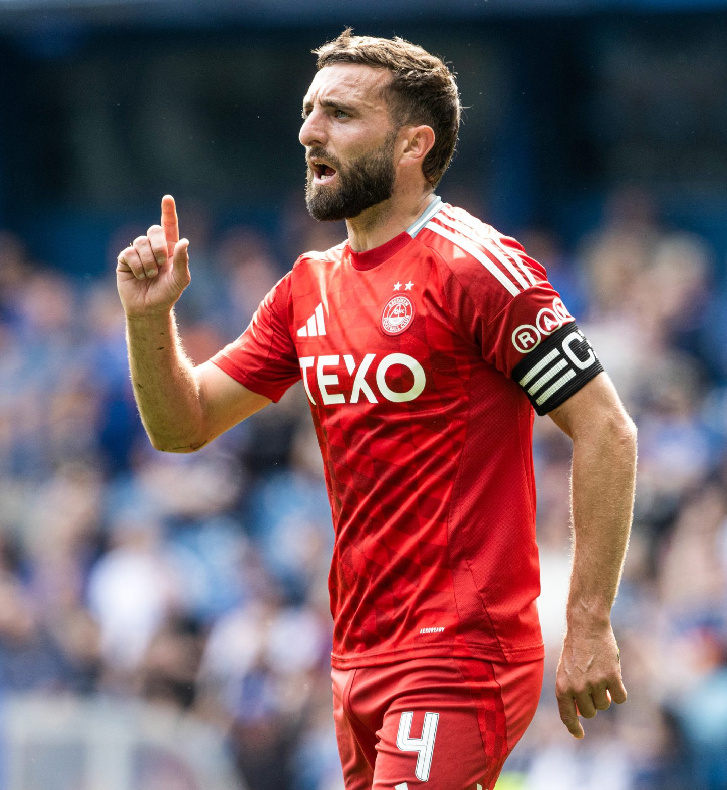 Aberdeen's Graeme Shinnie during the 4-0 loss to Rangers at Ibrox. 