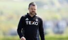 Aberdeen manager Jimmy Thelin during a training session.