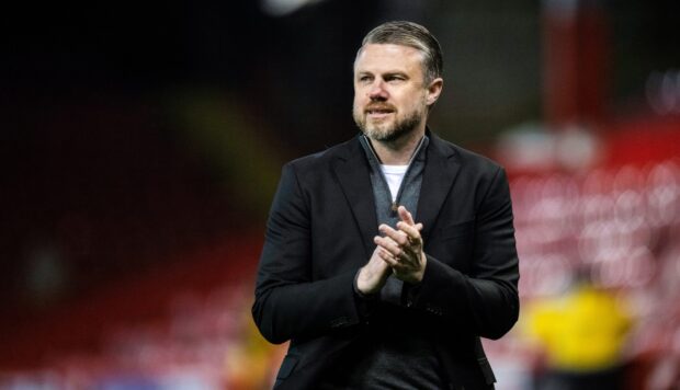 Aberdeen manager Jimmy Thelin was left with much to ponder following the 5-1 defeat by Celtic. Image: SNS