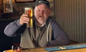 After four years of closing the first pint of beer is poured for Squashie in the Taynuilt Hotel