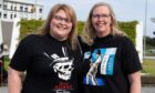 Leslie McLeod and Karen Simpson arrive ahead of the gig.