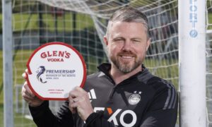 Jimmy Thelin is named Premiership Manager of the Month. Image by 3 X 1 digital