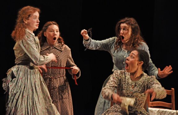 Cast of Little Women at HMT. Photo by Nobby Clark.