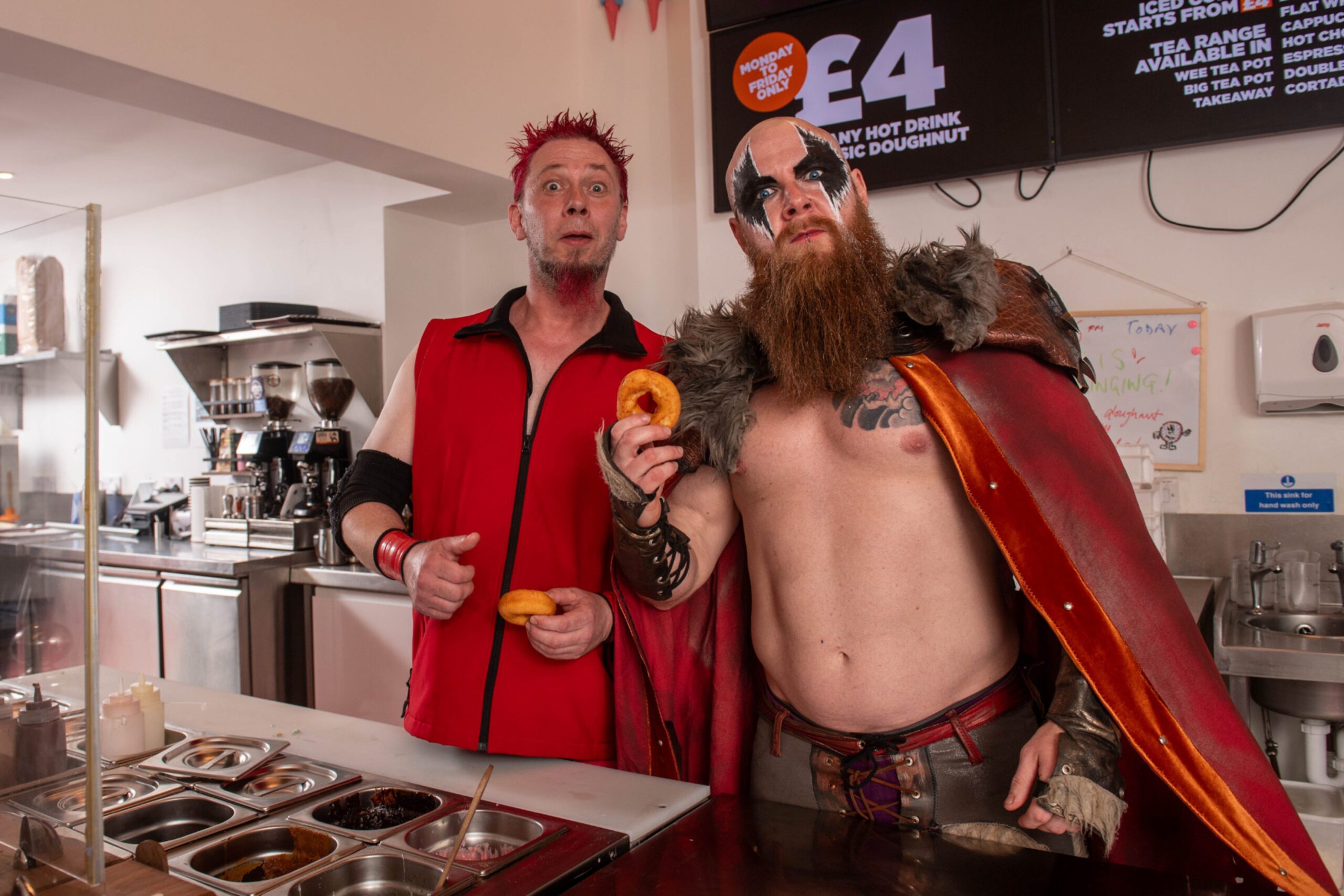 Scotty Swift (left) and Caleb Valhalla make doughnuts at Dough & Co. Image by Darrell Benns/DC Thomson