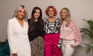 Pictured are the 4 stylists, Judith, Roxy, Kerry and Harri. Image: Darrell Benns/DC Thomson