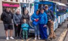 Happy passengers waiting to board the Stoney Express. Image: Darrell Benns/DC Thomson