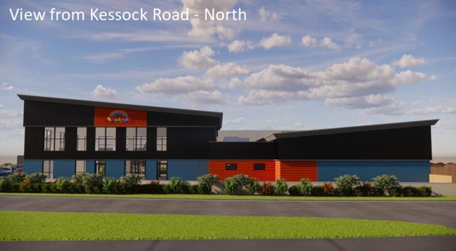 An artist impression of the new Playbarn Nursery in Fraserburgh from another angle.