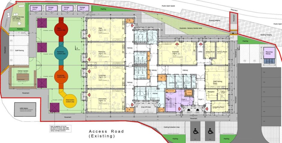 Floor plan of the new Playbarn Nursery in Fraserburgh