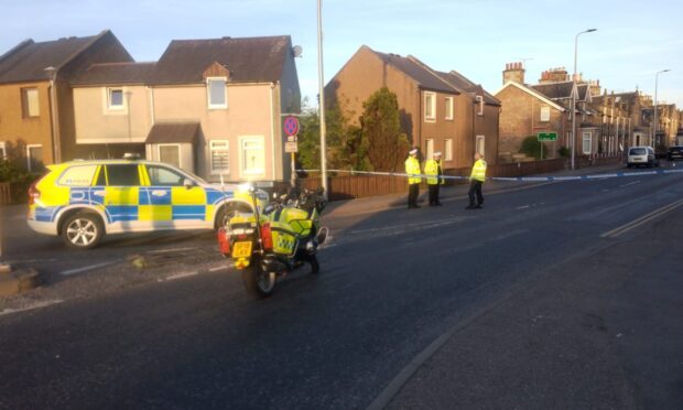 The road was closed in both directions. Image: Alberto Lejarraga/DC Thomson.