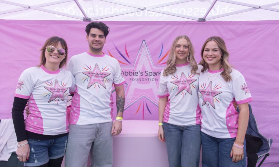 Abbie's Sparkle Foundation fundraising tent. 