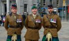 The 80th anniversary of Victory in Europe Day commemoration service at Castlegate. Image: Kenny Elrick/DC Thomson