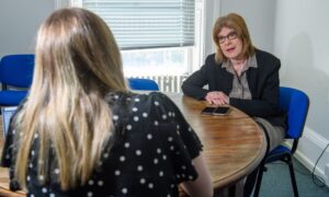 Alison Evison speaking to the P&J. Image: Kenny Elrick/DC Thomson.